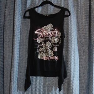 Black Graphic Tank Top